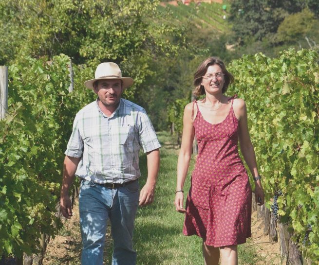 Thierry et Cécile dans la vigne